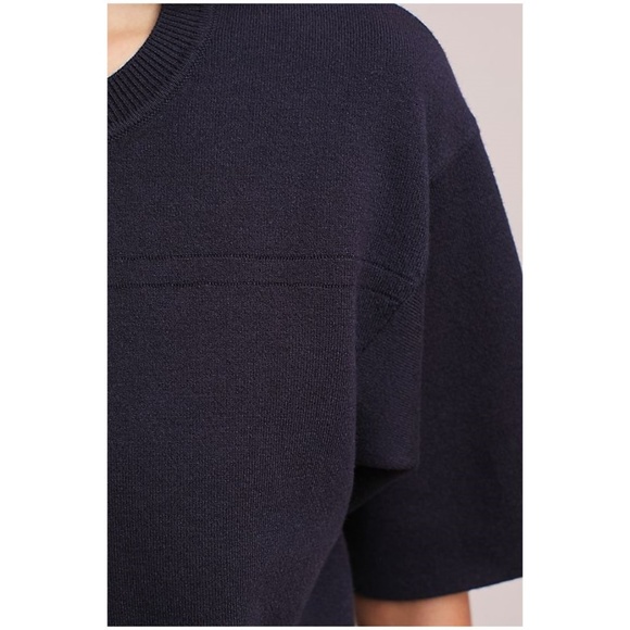 Anthro MOTH Navy Blue Romana Pullover Sweater Top - Picture 4 of 8